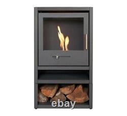 BIO ETHANOL STOVE CHARCOAL BLACK STOVE 1 LOG STORE No chimney needed