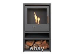 BIO ETHANOL STOVE CHARCOAL BLACK STOVE 1 LOG STORE No chimney needed