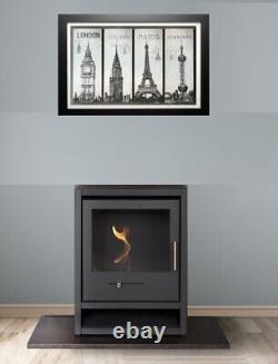 BIO ETHANOL STOVE CHARCOAL BLACK STOVE 1 with HEARTH No chimney needed