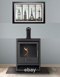 BIO ETHANOL STOVE CHARCOAL BLACK STOVE 1 with HEARTH PIPE No chimney needed