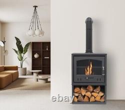 BIO ETHANOL STOVE CHARCOAL BLACK STOVE 4 WOOD STORE FLUE PIPE No chimney needed