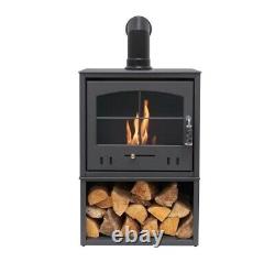 BIO ETHANOL STOVE CHARCOAL BLACK STOVE 4 WOOD STORE No chimney needed