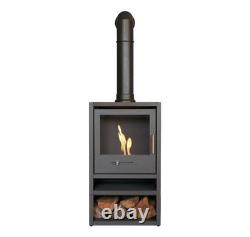 BIO ETHANOL STOVE CHARCOAL BLACK STOVE SOLO 1 WOOD STORE No chimney needed