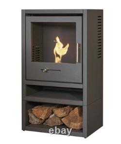 BIO ETHANOL STOVE CHARCOAL BLACK STOVE SOLO 1 WOOD STORE No chimney needed