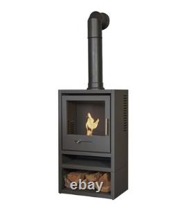 BIO ETHANOL STOVE CHARCOAL BLACK STOVE SOLO 1 WOOD STORE No chimney needed
