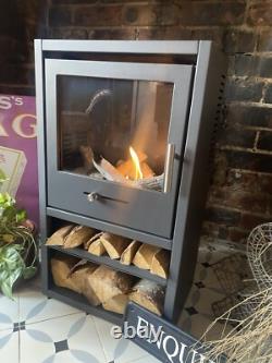 BIO ETHANOL STOVE CHARCOAL BLACK STOVE SOLO 1 WOOD STORE No chimney needed