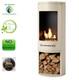 Bio Ethanol Stove Cream Cylinder Stove Open Fronted No Chimney Needed