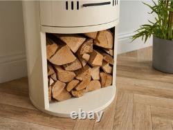 BIO ETHANOL STOVE CREAM CYLINDER STOVE OPEN FRONTED No chimney needed