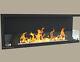 Bio Ethanol Double-sided Corner Fireplace Black Glass Eco Alcohol Burner