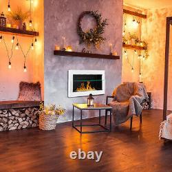 BIO FIREPLACE 900x400 WHITE DESIGN ECO TAMPERED GLASS + ACCESSORIES