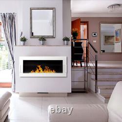 BIO FIREPLACE 900x400 WHITE DESIGN ECO TAMPERED GLASS + ACCESSORIES