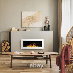 BIO FIREPLACE 900x400 WHITE DESIGN ECO TAMPERED GLASS + ACCESSORIES