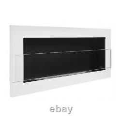 BIO FIREPLACE 900x400 WHITE DESIGN ECO TAMPERED GLASS + ACCESSORIES