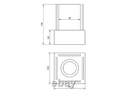 BIO FIREPLACE NEST WHITE L13cm x W13cm x H17cm, Tempered Glass x4