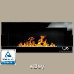 BIO FIRE BURNER Euphoria BLACK GLOSS with GLASS 90x40 BIO ETHANOL FIREPLACE