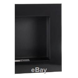 BLACK GLOSS BIO ETHANOL FIREPLACE 900x400 DESIGN ECO + ACCESSORIES