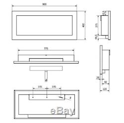 BRAND NEW Bio Ethanol Fireplace 900 x 400 + Glass + Gifts