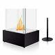 Brian & Dany Square Tabletop Bio Ethanol Fireplace With Pebbles And Fire Killer