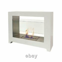 BioCheminée Purline Fireplace Styx Bio-ethanol Modern Design, White