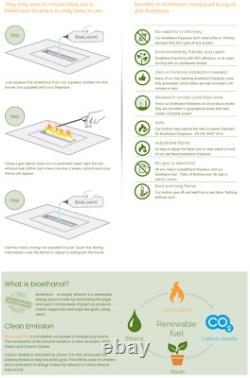 BioEthanol Fireplace BioFire B2C Professional 1400x400 HighGlossBlack DAMAGED