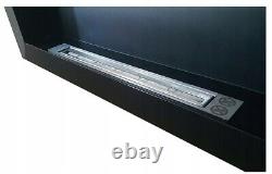 Bio Ethanol Bioethanol Fireplace Black Matt Wall 900 x 400 GLASS Modern