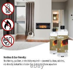 Bio Ethanol Bioethanol Fireplace Black Matt Wall 900 x 400 GLASS Modern