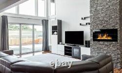 Bio Ethanol Bioethanol Fireplace Black Matt Wall 900 x 400 GLASS Modern