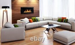 Bio Ethanol Bioethanol Fireplace Black Matt Wall 900 x 400 GLASS Modern