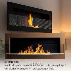 Bio Ethanol Bioethanol Fireplace Wall Bronze 900 x 400 GLASS Modern