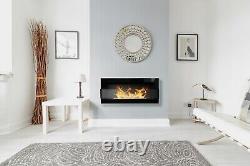 Bio Ethanol Bioethanol Fireplace Wall Bronze 900 x 400 GLASS Modern