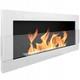 Bio Ethanol Bioethanol Fireplace White Wall 900 X 400 Glass Modern