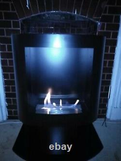 Bio Ethanol Black Fireplace Freestanding