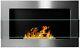 Bio Ethanol Fire Biofire Fireplace Modern 650 X 400cm Stainless Steel With Glass