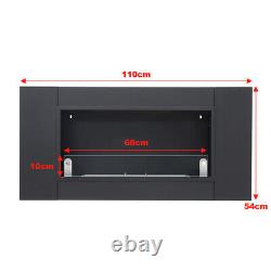 Bio Ethanol Fire Fireplace Wall Mount/Insert Warmer Stainless Steel Living Room