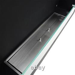 Bio Ethanol Fire Fireplace Wall Mount/Insert Warmer Stainless Steel Living Room