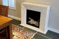 Bio Ethanol Fire In Freestanding Stone Surround