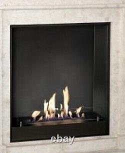 Bio Ethanol Fire In Freestanding Stone Surround