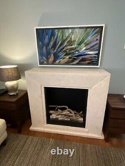 Bio Ethanol Fire In Freestanding Stone Surround