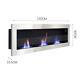 Bio Ethanol Fire Inset/wall Fuel Burning Stainless Steel Fireplace Glass Heater