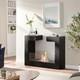 Bio Ethanol Fire Table/freestanding Biofire Fireplace Metal Glass Burner Indoor