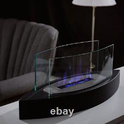 Bio Ethanol Fire Tabletop Fireplace Tempered Glass Tub Burner Home Patio Heater