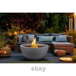 Bio Ethanol Firepit Outdoor Patio Heater Large Fireplace + Black Mirrored Glass