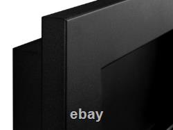 Bio Ethanol Fireplace 650x400 SLIM Wall-Mounted With Glass Black Matt
