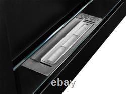 Bio Ethanol Fireplace 650x400 SLIM Wall-Mounted With Glass Black Matt