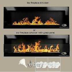 Bio Ethanol Fireplace Alcohol ECO Burner 1700 1400 1200 900 Stainless Glass
