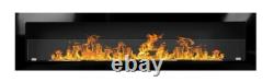 Bio Ethanol Fireplace Bioethanol Fire Wall Mounted Matt Black 160cm 1600mm