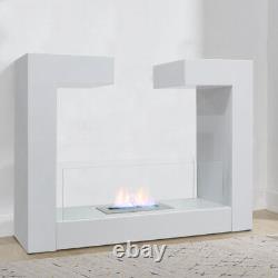 Bio Ethanol Fireplace Bioethanol Heater Fire with 1.5L Fuel Tank, 3 Hours Burning