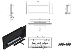 Bio Ethanol Fireplace Biofire B2C Professional 900 x 400 Black DAMAGED