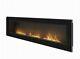 Bio Ethanol Fireplace Biofire Fire 1800x490 Black Gloss Frame Glass 180cm 1.8m