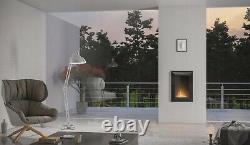 Bio Ethanol Fireplace Biofire Fire 550 BLACK SIMPLE fire Frame Glass 55cm 0.55m